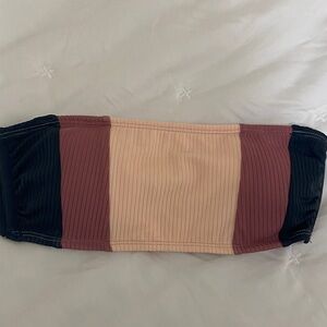 Target swim bandeau top women’s - Navy, Pink, and Cream